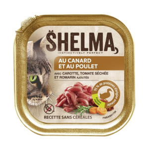 SHELMA Duck and chicken pate - mokré krmivo pro kočky - 100g