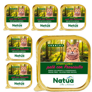 NATUA Country Sterilised Šunka – mokré krmivo pro kočky – 6x100g