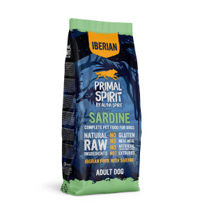 PRIMAL SPIRIT Iberian Sardine – polomokré krmivo pro psy – 12 kg