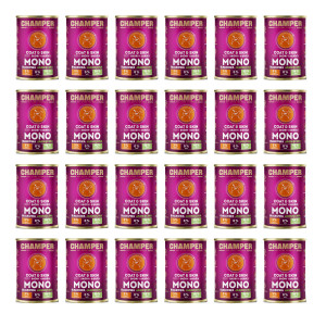 CHAMPER Coat & Skin monoproteinové jehněčí – mokré krmivo pro psa – 24×400 g