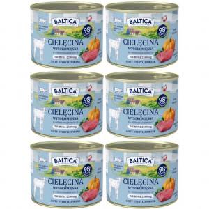 BALTICA Chuť regionů Mono Telecí - mokré krmivo pro kočky - 6x185g