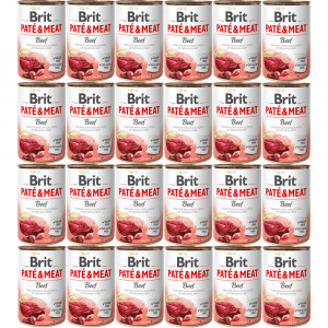 BRIT Paté & Meat Beef - vlhké krmivo pro psy - 24x400g
