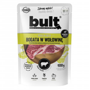 BULT Rich in beef - vlhké krmivo pro psy - 100g