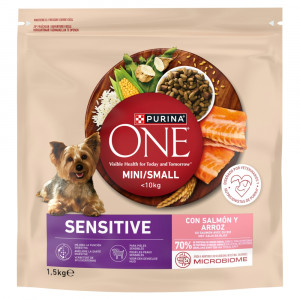 PURINA One Sensitive Mini/Small Salmon with rice - suché krmivo pro psy - 1,5kg