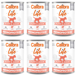 CALIBRA Dog Life Puppy&Junior Jehně & rýže - mokré krmivo pro psy - 6x400g