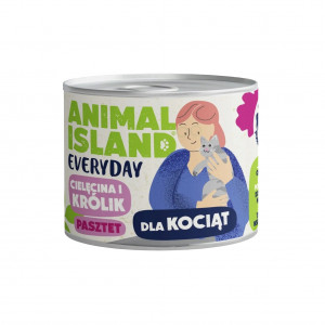 ANIMAL ISLAND Everyday Veal and rabbit for kittens - mokré krmivo pro kočky - 185g