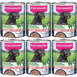 EUKANUBA Life Care Senior Bohatá na jehněčí a brambory - vlhké krmivo pro psy - 6x400g