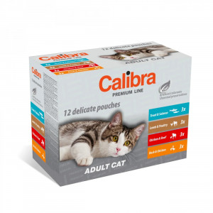 CALIBRA Cat Premium Adult - mokré krmivo pro kočky - 12x100g
