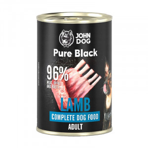 JOHN DOG Pure Black Lamb - vlhké krmivo pro psy - 400g