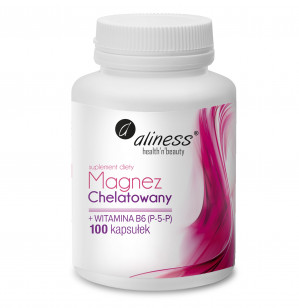 ALINESS Chelated Magnesium 650 mg + B6 (P-5-P – doplněk stravy – 100 kapslí