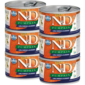 FARMINA N&D Puppy Lamb&Pumpkin&Blueberry - mokré krmivo pro psy - 6x140 g