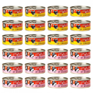 3COTY MIX 2 příchutí s krilem – mokré krmivo pro kočky – 24x80g