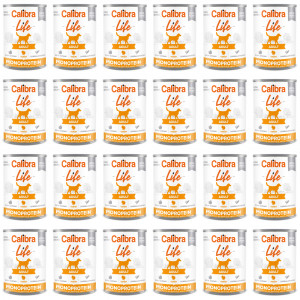 CALIBRA Dog Life Adult Krůta s jablky - mokré krmivo pro psy - 24x400g