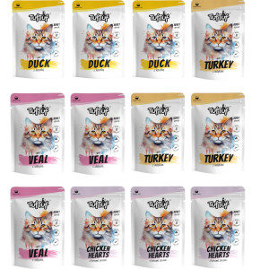 TUF TUF Mielonka MIX Flavours - mokré krmivo pro kočky - 12x100g