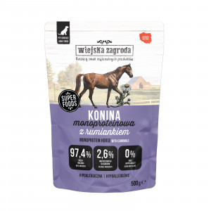 WIEJSKA ZAGRODA Monoprotein Horsemeat - vlhké krmivo pro psy - 500g