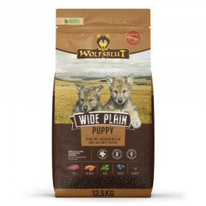 WOLFSBLUT Wide Plain Puppy Horse with sweet potatoes - suché krmivo pro psy - 12,5kg