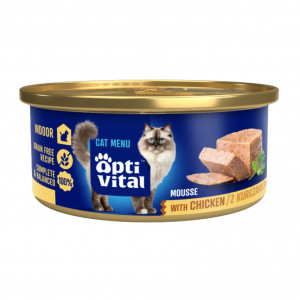 OPTIVITAL Mousse Chicken - mokré krmivo pro kočky - 85g