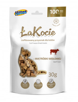 HILTON ŁaKocie Freeze dried beef liver - pamlsek pro kočky - 30g