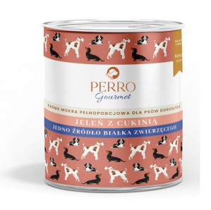 PERRO Gourmet Deer with zucchini Mono - vlhké krmivo pro psy - 800g