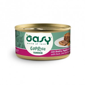 OASY Caprice Terrine with duck, liver and vegetables - mokré krmivo pro kočky - 85g