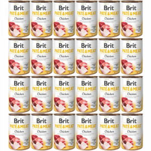 BRIT Paté & Meat Chicken - mokré krmivo pro psy - 24x400g