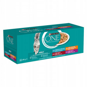 PURINA One Mix of flavors - mokré krmivo pro kočky - 40x85g