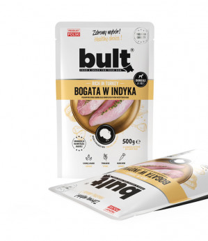 BULT Mokré krmivo pro psy bohaté na mleté krůtí maso - 500g