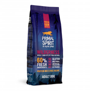 PRIMAL SPIRIT Wilderness 60% Masa Vepřové a Kuřecí - polosuché krmivo pro psy - 12 kg