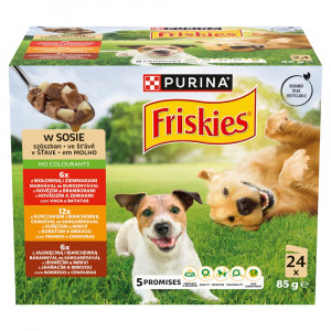 PURINA Friskies in sauce - vlhké krmivo pro psy - 24x85g