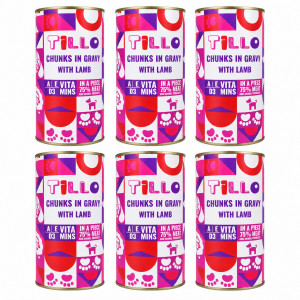 TILLO Kousky v omáčce s jehněčím masem - mokré krmivo pro psy - 6x1250g