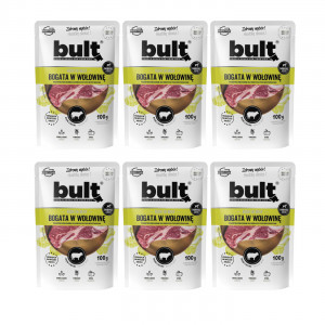 BULT Rich in beef - vlhké krmivo pro psy - 6x100g