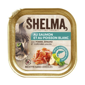 SHELMA Salmon and white fish pate - mokré krmivo pro kočky - 100g