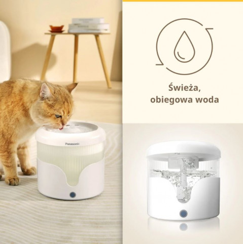 Panasonic CP-JNW01CW krmítko/napáječka pro psy/kočky Plast Bílá Kočka Automatický podavač vody pro zvířata - Fotogalerie 6