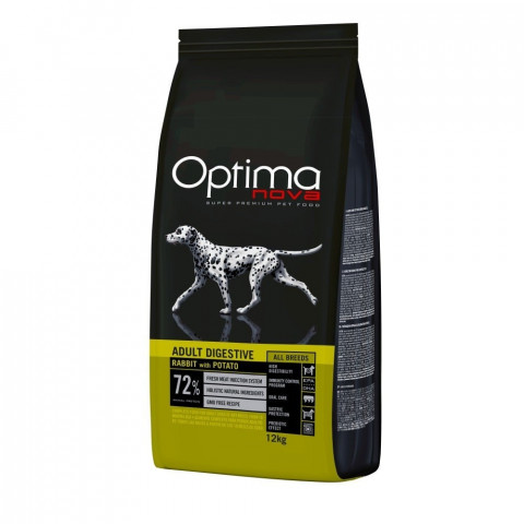 OPTIMANOVA Adult Digestive Rabbit & Potato - suché krmivo pro psy - 12kg - Fotogalerie 1