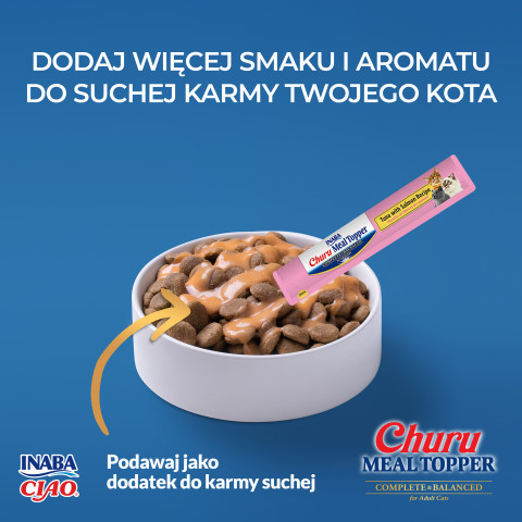 INABA Churu Meal Topper Tuna with salmon - pamlsek pro kočky - 4 x 14g - Fotogalerie 6