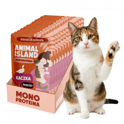 ANIMAL ISLAND Mono Kachna - mokré krmivo pro kočky - 10x100 g - Fotogalerie 1
