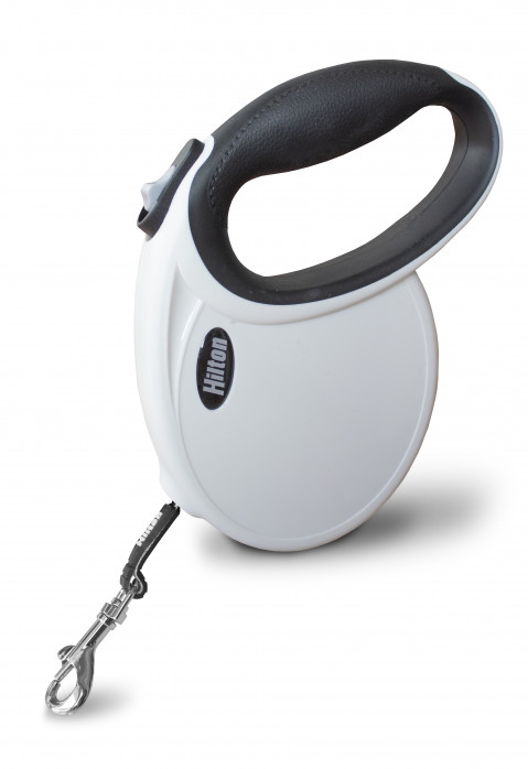 HILTON Smart dog M (20kg) - samonavíjecí vodítko - bílo-černá - 4 m - Fotogalerie 2