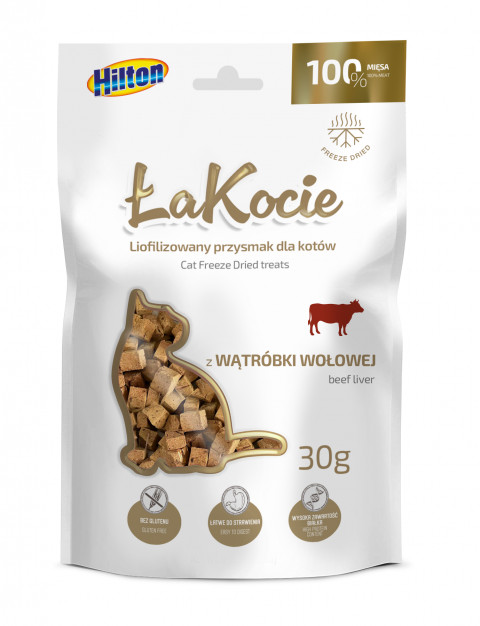 HILTON ŁaKocie Freeze dried beef liver - pamlsek pro kočky - 30g - Fotogalerie 1