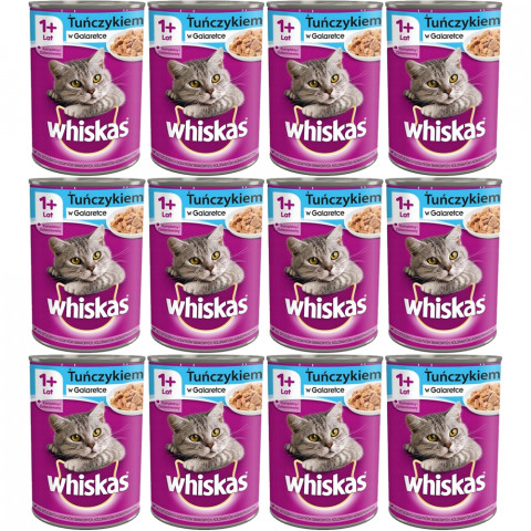 WHISKAS Adult s tuňákem v želé - mokré krmivo pro kočky - 12x400g - Fotogalerie 1