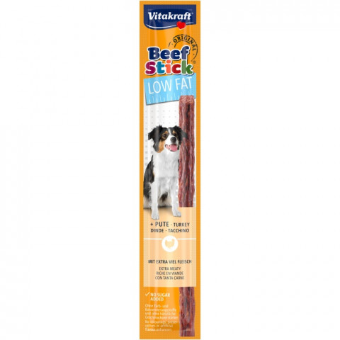 VITAKRAFT Beef Stick Low Fat Turkey - pamlsek pro psa - 12g - Fotogalerie 1