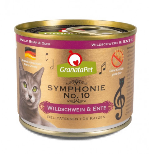 GRANATAPET Symphonie No.10 Wild boar and duck - mokré krmivo pro kočky - 200g - Fotogalerie 1