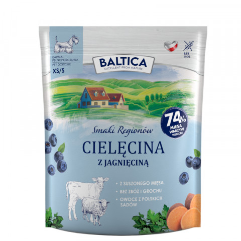 BALTICA Smaki regionów Small breeds Veal with lamb - suché krmivo pro psy - 1kg - Fotogalerie 1