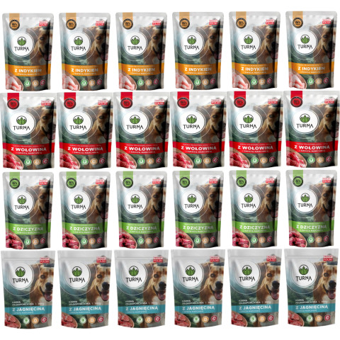 TURNA MIX příchutí – mokré krmivo pro psy – 24x500g - Fotogalerie 1