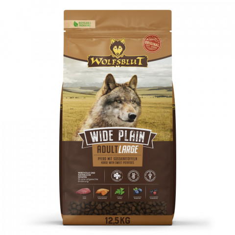WOLFSBLUT Wide Plain Large Breed Horse with sweet potatoes - suché krmivo pro psy - 12,5kg - Fotogalerie 1