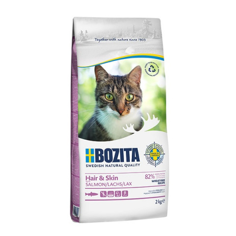 BOZITA Hair & Skin Salmon - suché krmivo pro kočky - 2kg - Fotogalerie 1
