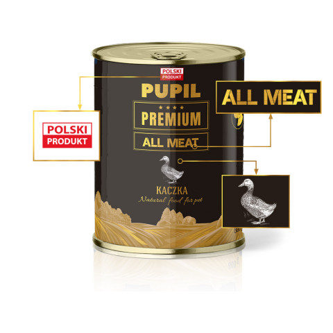 PUPIL Premium All Meat Gold Duck - vlhké krmivo pro psy - 800g - Fotogalerie 6