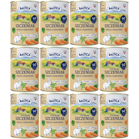 BALTICA Chutě regionů Štěně Mono Králík s mrkví - mokré krmivo pro psy - 12x400g - Fotogalerie 1