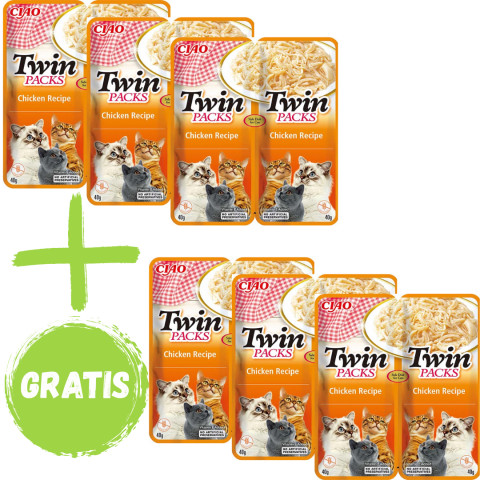 INABA Cat Twin Chicken - pamlsek pro kočky - 3x(2x40g) + ZDARMA - Fotogalerie 1