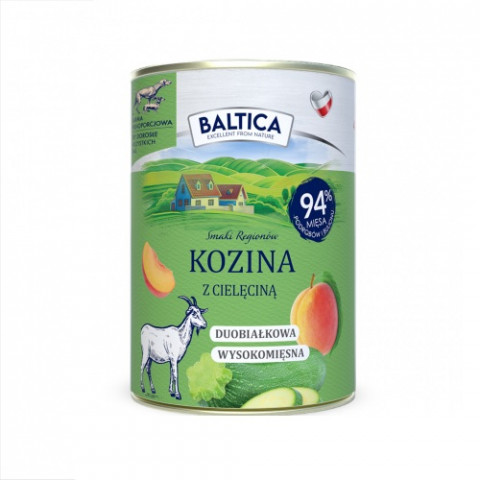 BALTICA Smaki regionów Goat with veal - vlhké krmivo pro psy - 400g - Fotogalerie 1