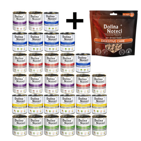 DOLINA NOTECI MIX CHUTÍ – mokré krmivo pro psy – 30x800g + pamlsek pro psy Training Treats Digestive 130g - Fotogalerie 1